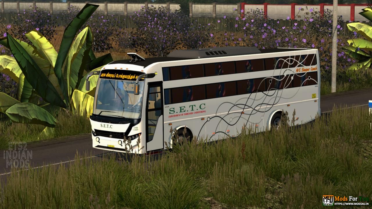 Indian Setc Tamil Nadu Skin Pack For Jk Vega Sleeper Bus Mod