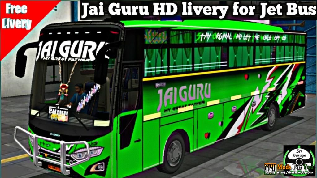 jai guru bus mod for bus simulator indonesia