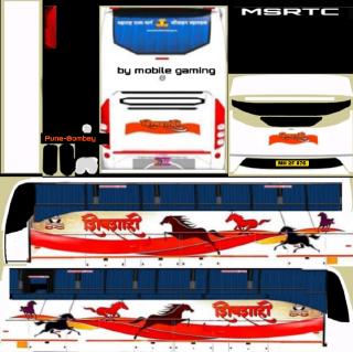 MSRTC SHIVSHAHI Bus Skin for volvo B11R