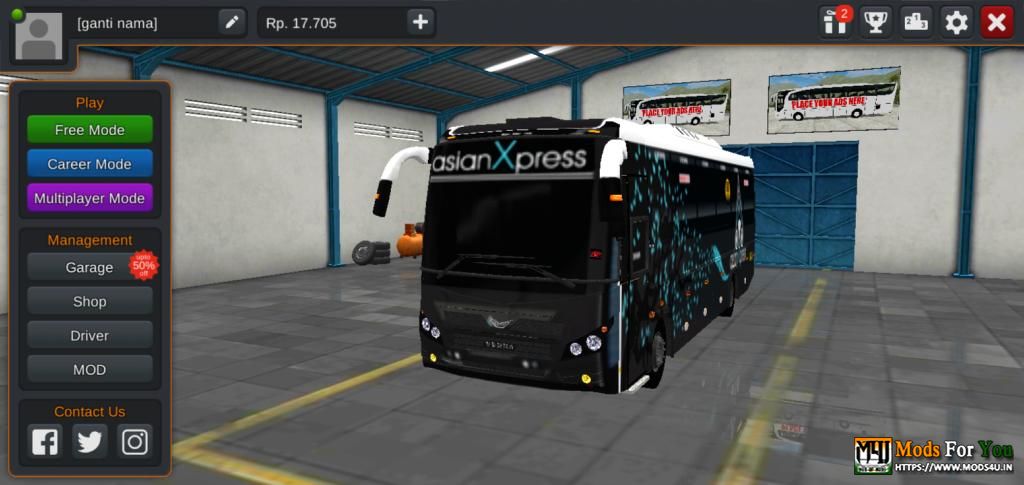 New Asian express livery for bussid